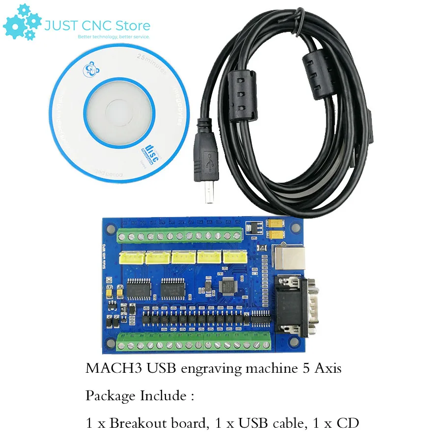 

MACH3 USB CNC Driver breakout board engraving machine 5 Axis with MPG stepper motion controller card 100K Electronic handw