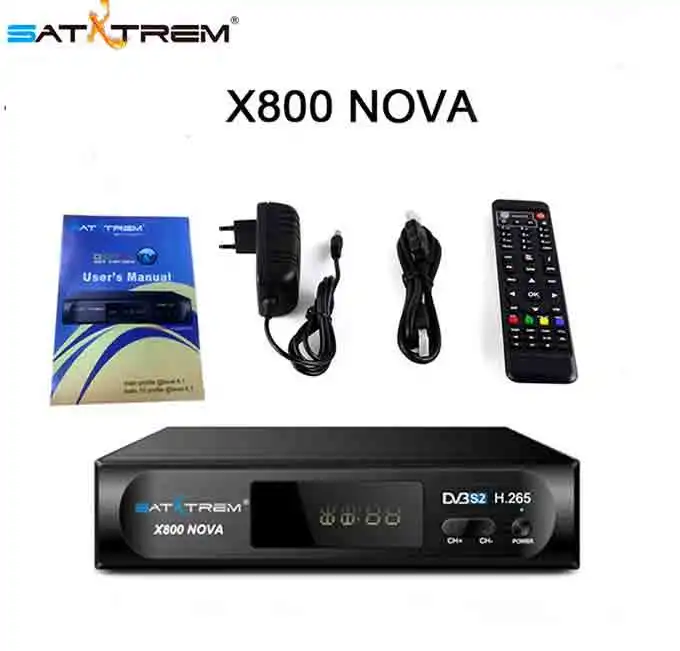 SATXTREM X800 NOVA DVB-S2 спутниковый ресивер 1080P HD H.265 MPEG2 MPEG4 Поддержка EPG PVR с 1 год 5 нажатий Cam Youtube - Цвет: Only X800 Nova