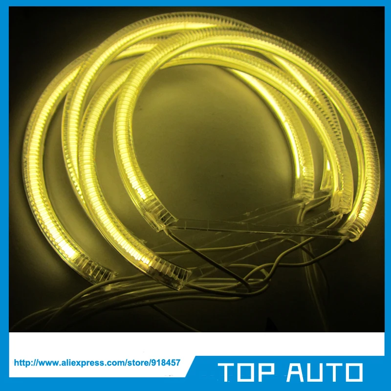 

4pcs Yellow Amber Halo Rings with 2pcs CCFL Inverter For BMW E36,E38,E39,E46 CCFL Angel Eyes Headlight