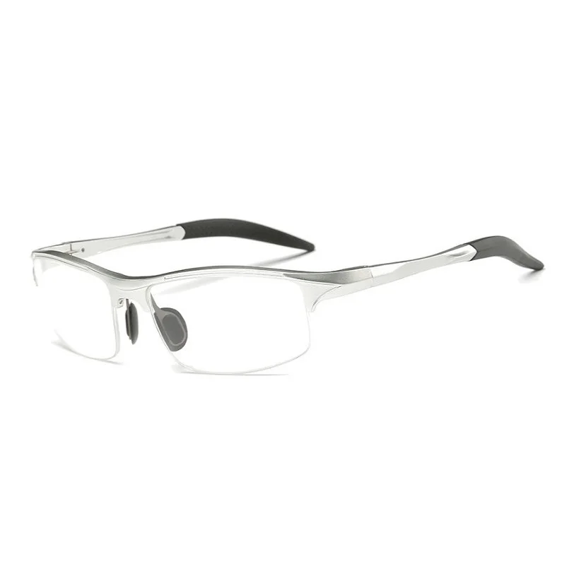 Comprar Ancho 145 Al Mg aleación resorte bisagra montura de gafas para hombre montando a prueba de viento marca óptica hombres miopía gafas marcos de gafas ciclismo