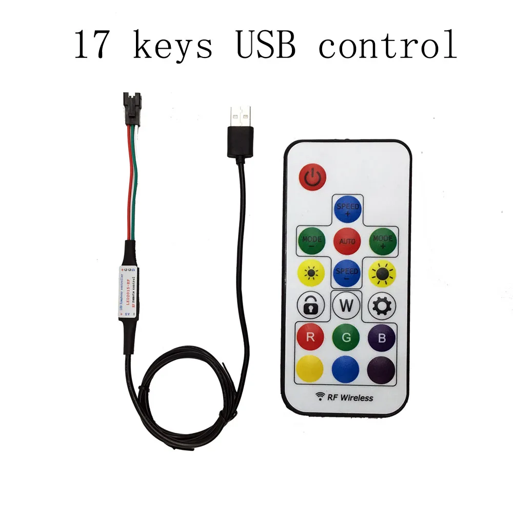 USB Pixel RGB Светодиодная лента пульт дистанционного управления Мини 3key RF14key 17key