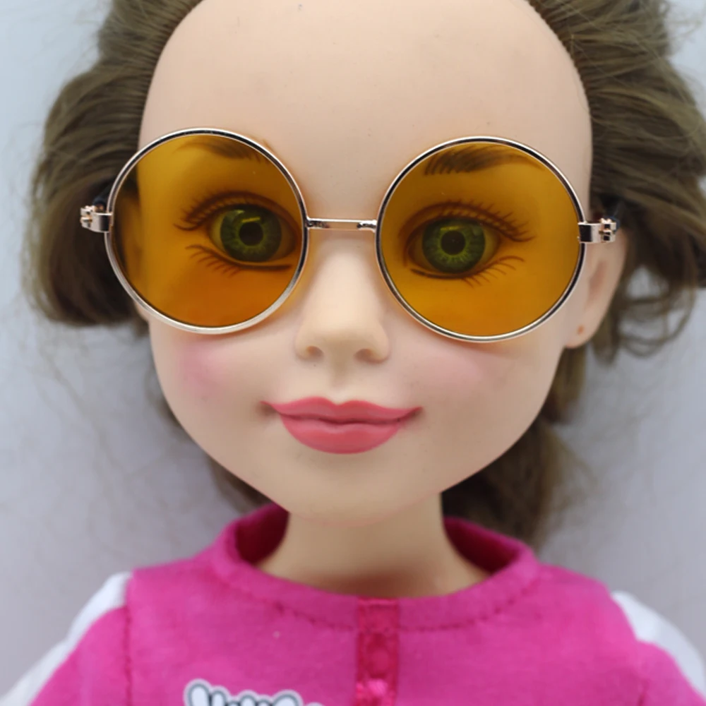 1 шт. 7,5 см куклы солнцезащитные очки для 1/6 BJD blythey Куклы как подходят 18 дюймов девочка кукла DIY очки рождественский подарок для детей игрушки W033