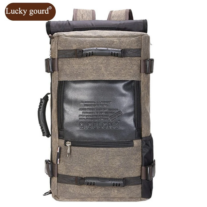 

OURCIAO 2019 New Casual Large Capacity Multi-function Men's Backpack Canvas Backpacks Wear-resisting Canvas Backpacks Z872