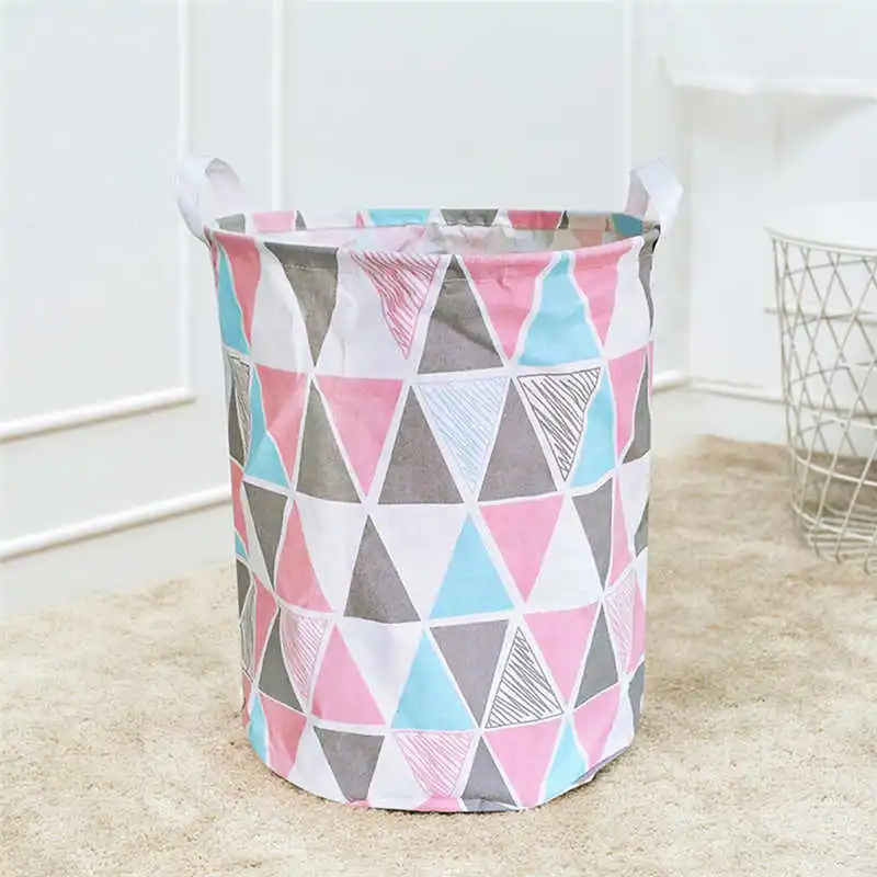 Waterproof Canvas Laundry Clothes Basket Storage Basket Folding Storage Box #2o17 (2)