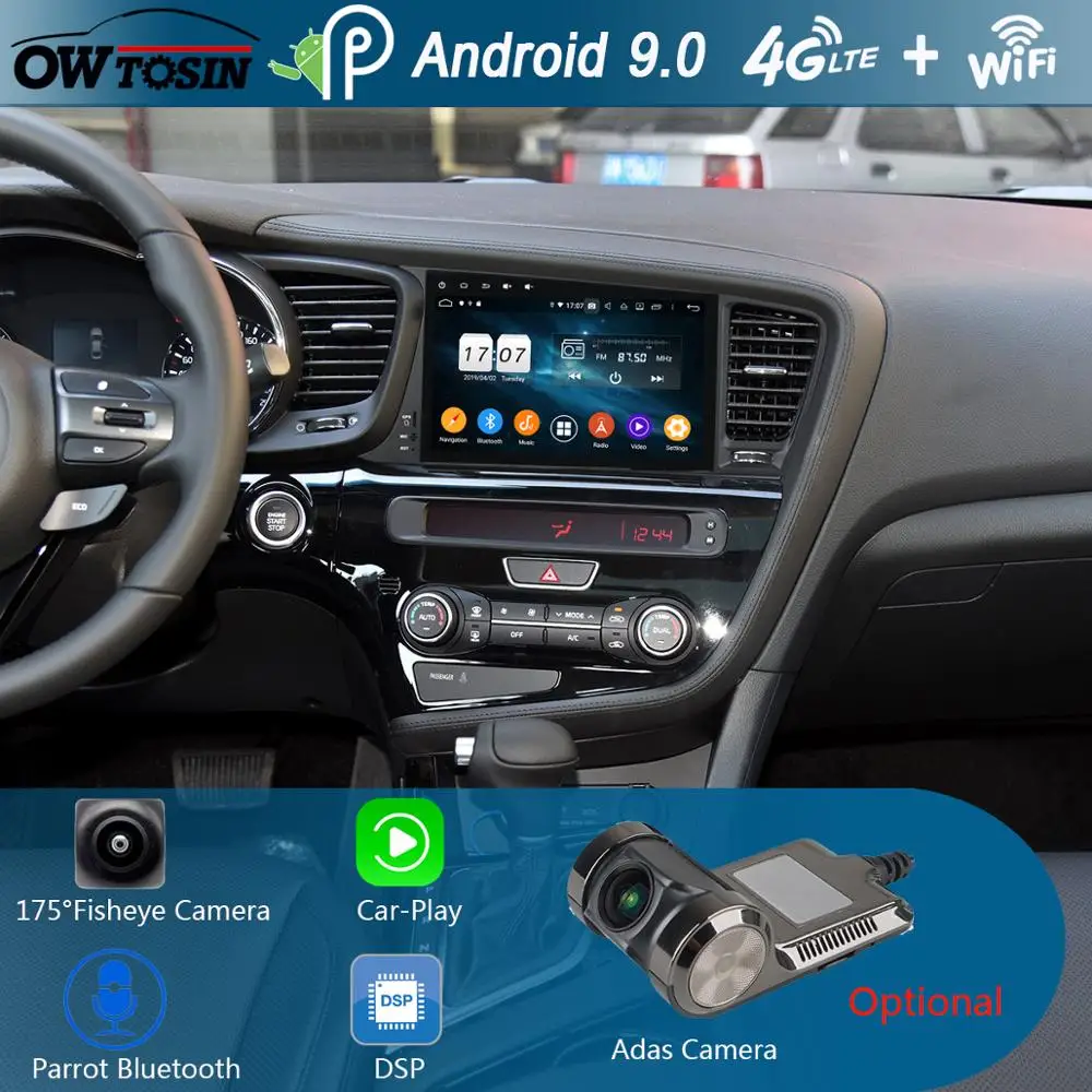

9" IPS Android 9.0 8Core 4G+64G Car Multimedia Player For KIA Optima K5 2010 2011 2012 2013 2014 2015 GPS Radio Parrot BT DSP