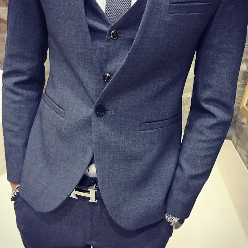 Mariage Gris Costume Gilets2018 Gora De D'affaires 3 Robe hauts Hommes Smoking Cadeaux Pantalon Pour Homme Qualité Slim IEDWH92