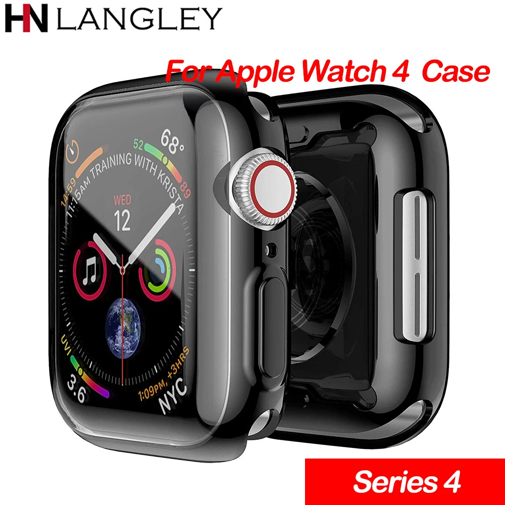 

TPU Screen Protector For Apple Watch Series 4 40mm 44mm Case All Around Protective Case High Definition Clear Ultra-Thin Cover
