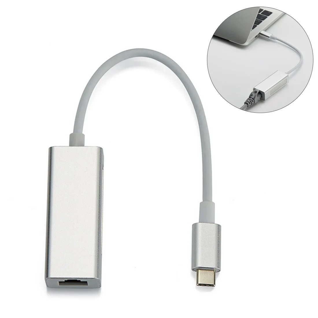 

USB 3.1 Type-C Ethernet Adapter USB-C to RJ45 Lan Network Card Adapter for Macbook Laptop Notebook Computer PC