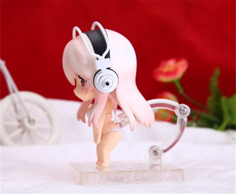 Anime Super Sonico Heandphone in Bikini Sexy Action Figure Toys Maid Sonic Cosplay Figuras Dolls Gift Q Ver. 2pcslot 8cm  (5)