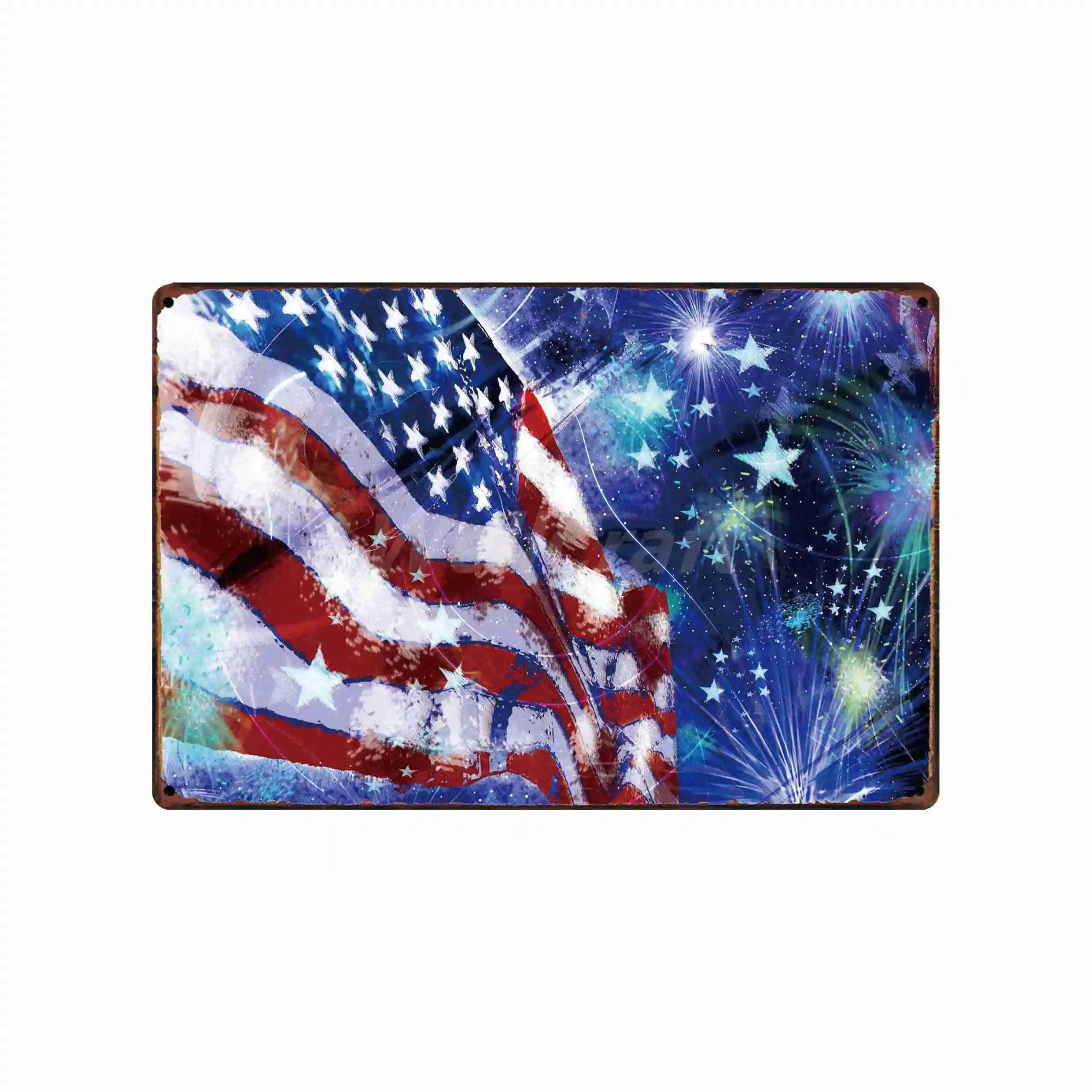 [WellCraft] счастливый 4 июля День независимости США оловянные знаки настенная доска на заказ металлическая живопись антикварная Бар Декор HY-1688