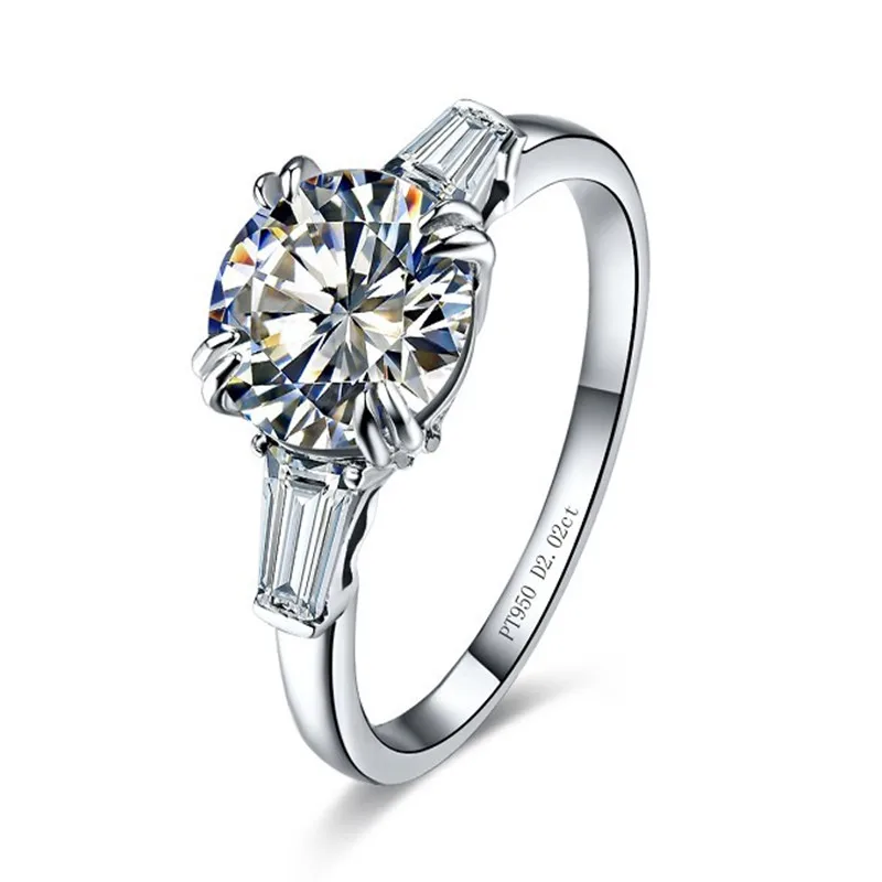 Свадебное кольцо Marry me Dear 2Ct 8 мм G H тест положительный Moissanite бриллиант