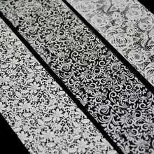 Кружево для ногтей Фольга для дизайна ногтей цветы Переводные фольга бумажные наклейки для ногтей белые кружева для ногтей принадлежности ZJT072