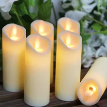 LED Vlamloze Kaarsen, 3 PCS/6 PCS LED Kaarsen Lights Battery Operated Plastic Pillar Flickering Kaars Licht voor Partij Decor