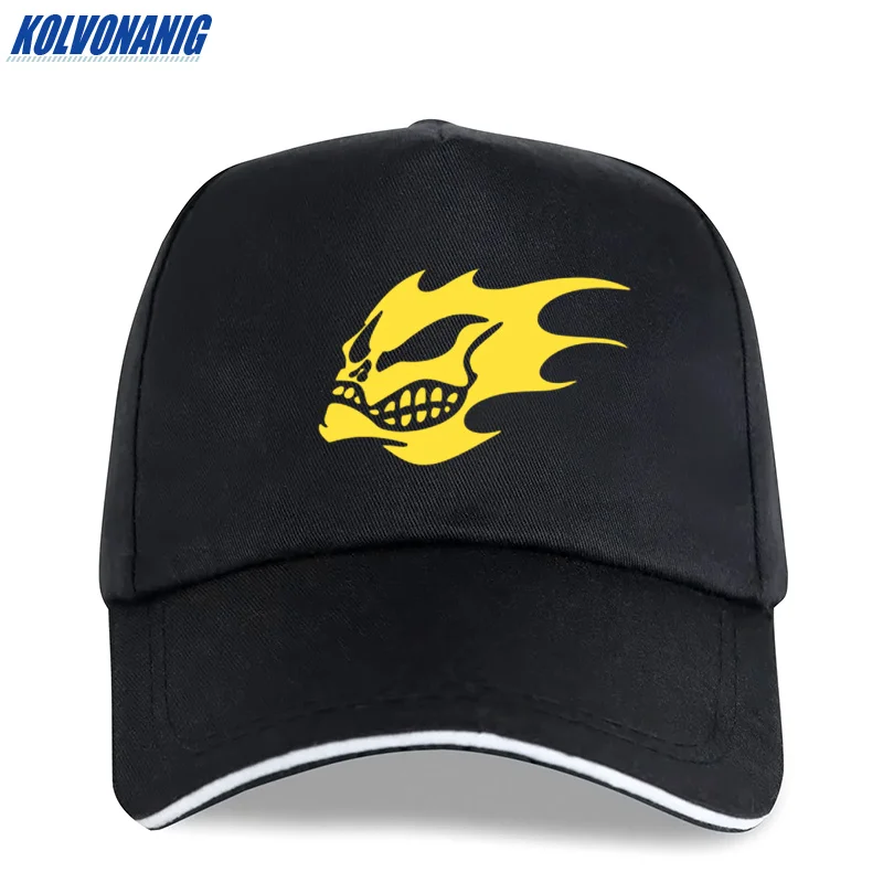 

KOLVONANIG Flame Skulls Print Men's Baseball Caps Streetwear Hip Hop Cotton Unisex Skull Bone Sun Caps Adjustabl Trucker Hats