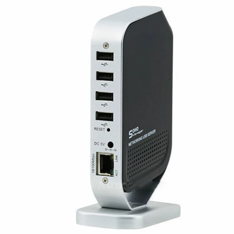 4 ميناء Usb 2.0 شبكة الطابعة طباعة خادم حصة 4 Usb Hub أجهزة 100 100mbps شبكة عبر الإيثرنت ملقم الطباعة (الولايات المتحدة التوصيل)