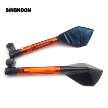 

8 10mm universal cnc motorcycle mirrors Blue Lens Rearview Side Mirror FOR honda dio af18 xmax 250 xmax 250 kawasaki zzr 400