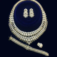 GODKI New Arrival Fashion Women Luxury Bridal Set Cubic Zirconia Necklace Ring Bracelet Earring Jewelry Set