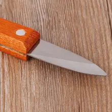Универсальный нож с деревянной ручкой для устриц с острыми краями Shucker Shell Инструмент для открывания морепродуктов May06