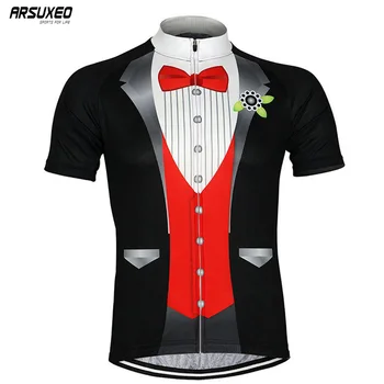 

ARSUXEO Men's Cycling Jersey Bike Bicycle Jersey Short Sleeves Mountain Clothing MTB Jersey Shirts T Shirt SS511