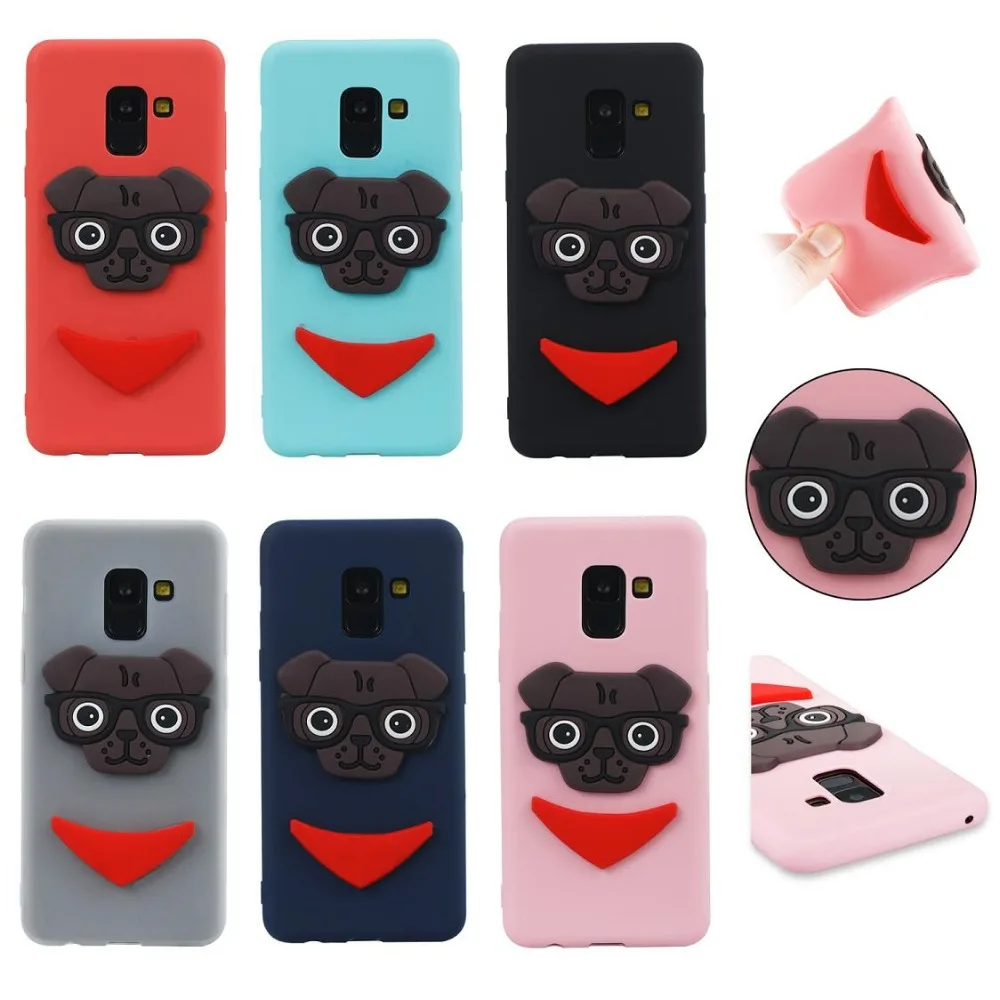 3D Cartton Cute Dog TPU Case For Samsung galaxy A8 2018 Plus J2 Pro Silicon Back Cover | Мобильные телефоны и аксессуары