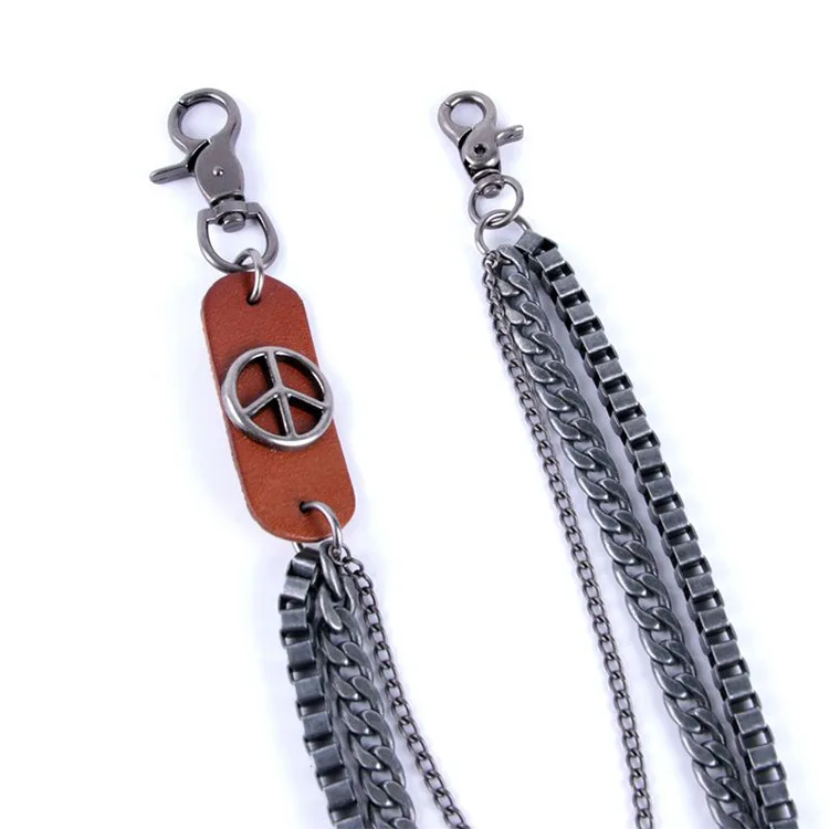 

Men's Waist Key Chain Gun Black Heavy Rock Metal Hip Hop Gothic Punk Style Pants Trousers Chain Jean Biker Wallet Key Ring LW01