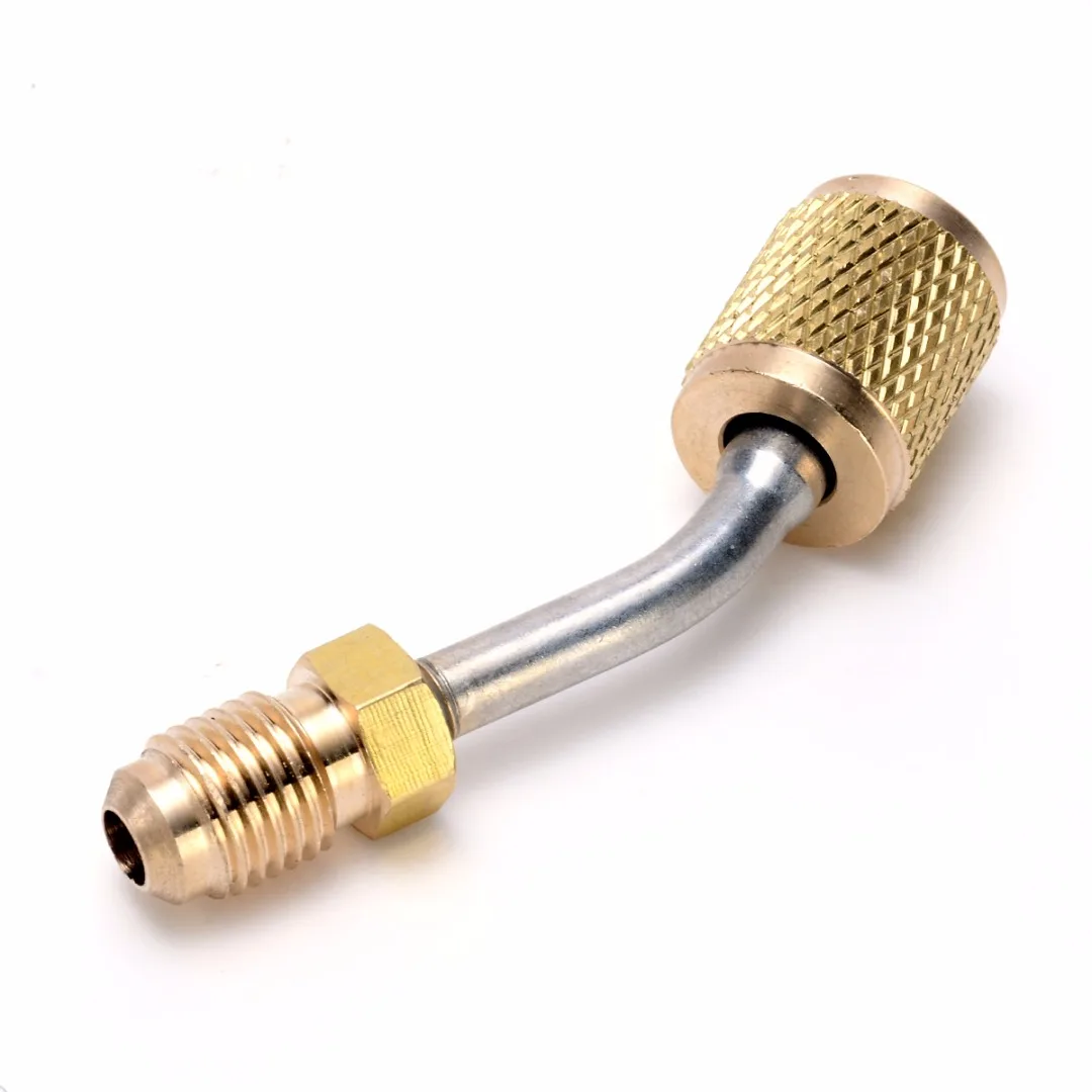 

Split Ductless Service Port Adapter Connector Precision Air Conditioning R410a Adapters 5/16" SAE Female to 1/4" SAE Male Mayitr