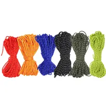 Lixada 20 м отражающая веревка Паракорд шнур палаточная витая веревка фиксированная веревка рыболовный открытый ремень с зубчиками 1 внутренняя нить для кемпинга тент