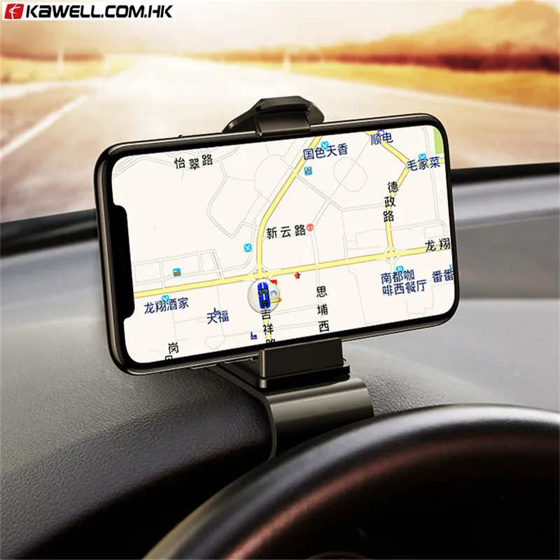 

Car Holder for iPhone Mobile Phone Holder Stand 360 Degree GPS Clip Mount Dashboard Car Phone Holder Grip