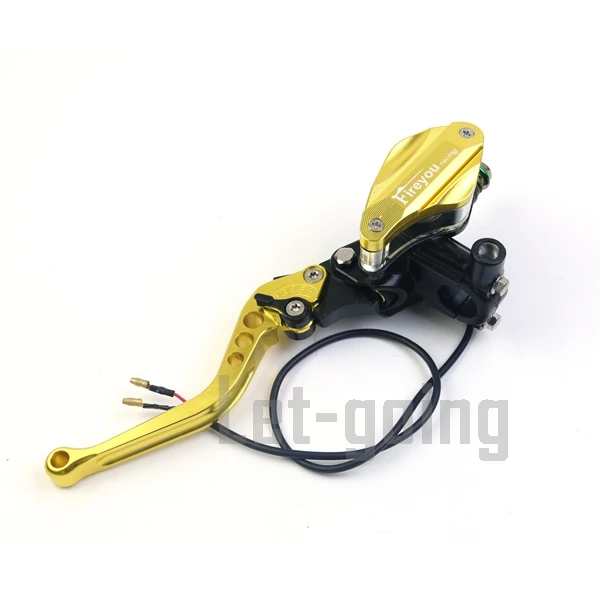 gold left clutch Регулируемый водохранилище гидравлический клатч тормозной насос главный цилиндр мотогонок для HONDA Yamaha Kawasaki тормоз Pitbike грязь - Цвет: gold left clutch