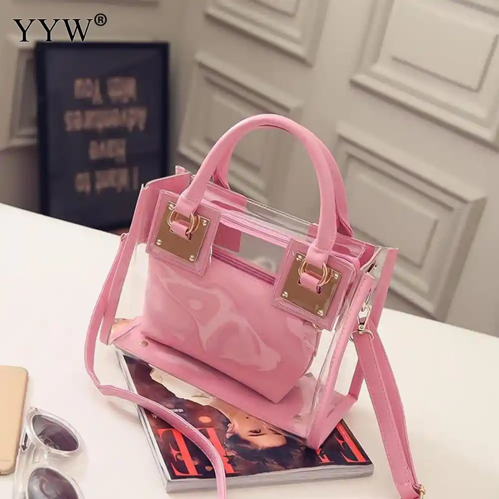 transparent pink bag