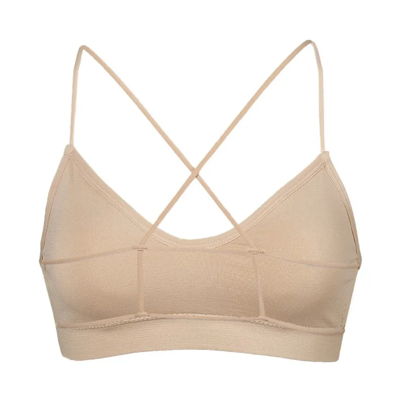 

Women Bra Seamless Solid Sexy Lingerie Vest With Chest Pad Anti-lighting Short Paragraph Bottoming Women Underwear