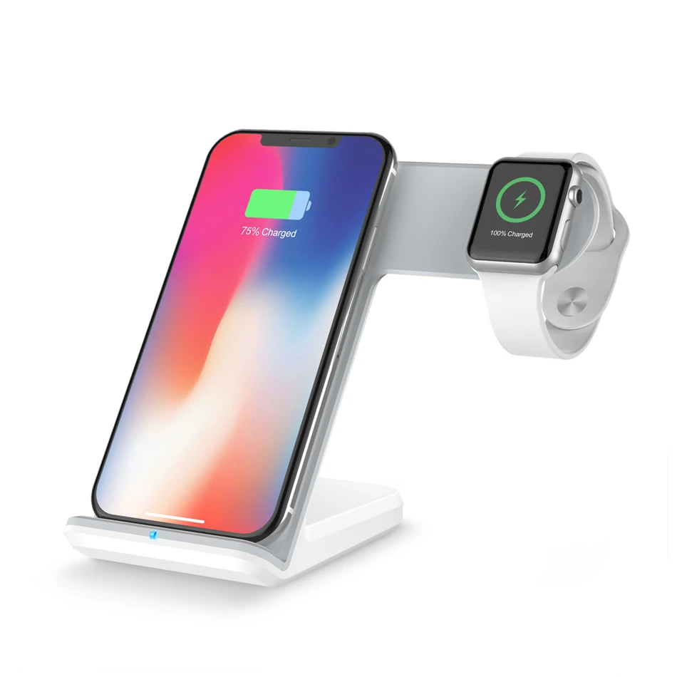 

2 In 1 Fast Charging Qi Wireless Charger for Apple Watch 1 2 3 4 for IPhone XS Max XR X 8 Plus for Samsung S9 S8 Note 9 8