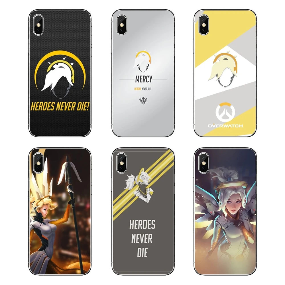 

For Nokia 2 3 5 6 8 9 230 3310 2.1 3.1 5.1 7 Plus Transparent Soft Cases Covers Overwatch OW Character Mercy