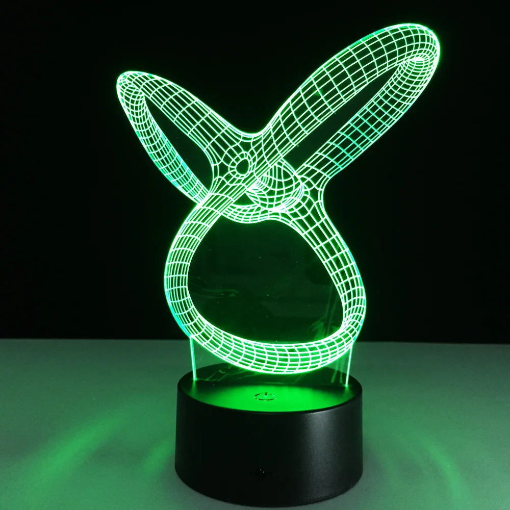 

Abstract 3d Night Light Colorful Touch Led Visual 3D Light Gift Dual Power Usb Led Table Lamps 7 color change desk lamp