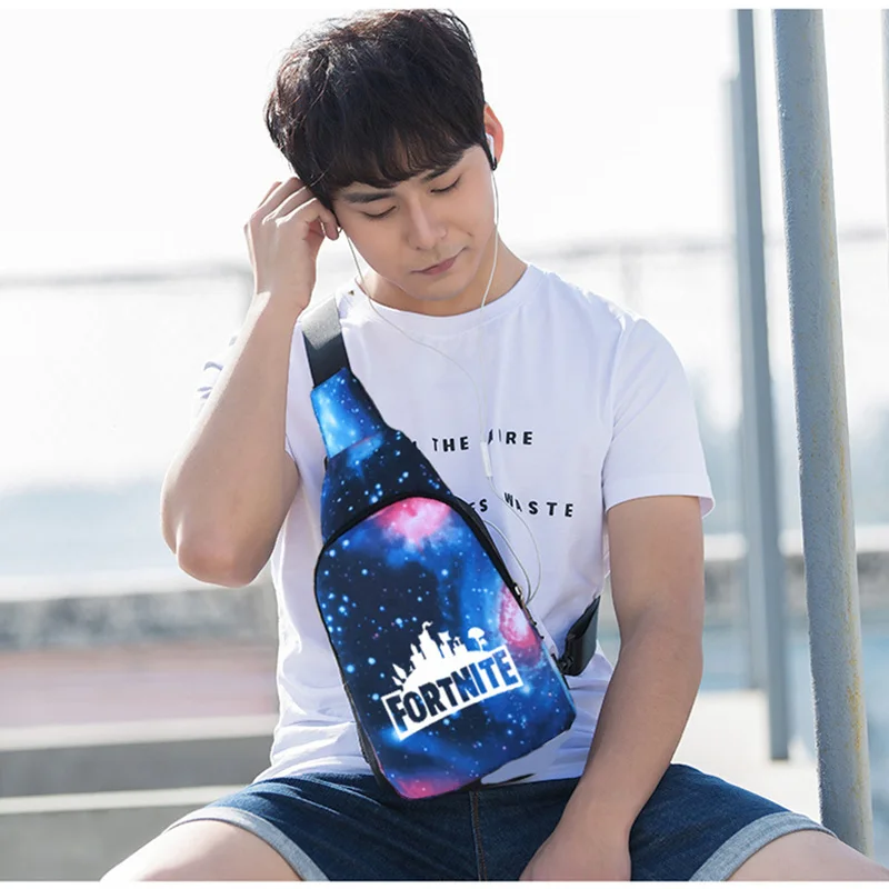 

Man chest bag Outdoor Travel Women Chest pack Fluorescent color Pack Casual Star image Messenger bag Function Crossbody bags 184