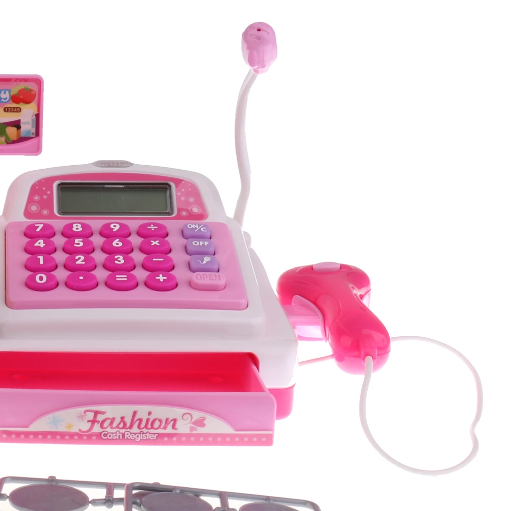 Simulation Ice Cream Store Cash Register Set for Kids Children Holiday Time Pretend Play Toy Birthday Gift