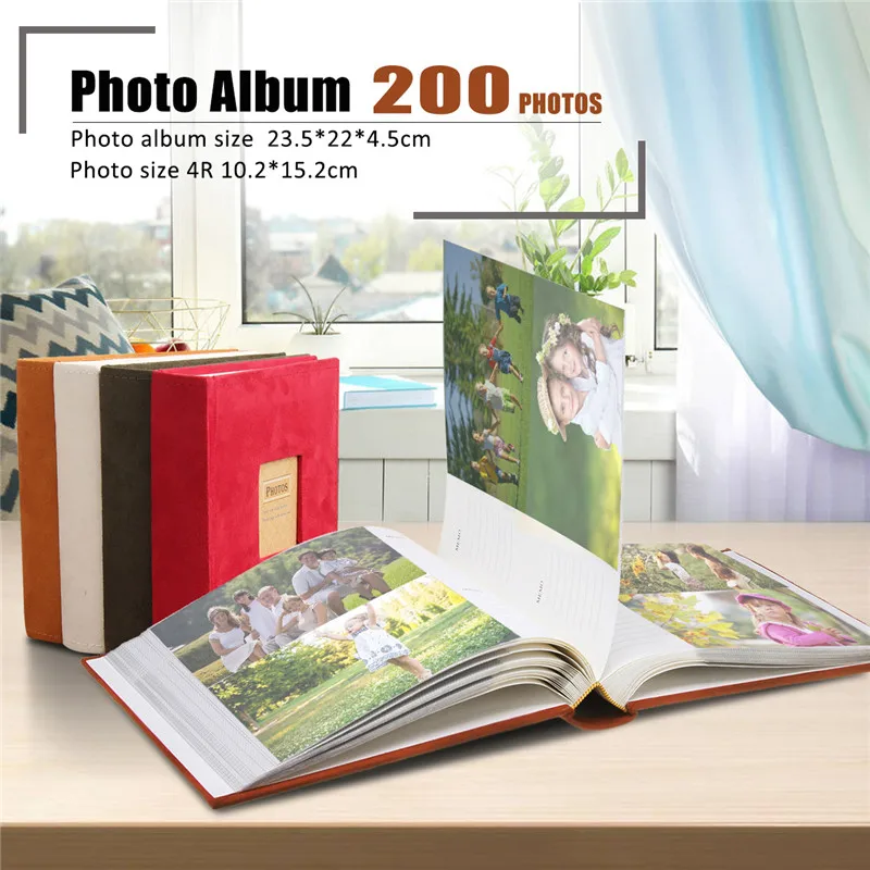 1 шт. вмещает фотографии, памятная фотография, альбом, семейная память, записная книжка, альбомы, 200 фотографий для фотографий, альбомы, книга, 4 цвета
