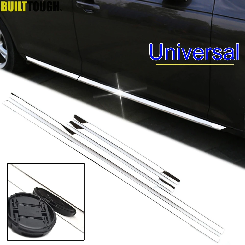 4PCS Stainless Steel Body Door Side Molding trim Cover For Toyota Corolla 14-16