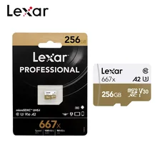 Lexar Профессиональный 667x слот для карт памяти 128 ГБ A2 Class 10 V30 100 МБ/с. U3 Micro SD карты 256 ГБ для 1080p Full-HD 3D видео в формате 4K