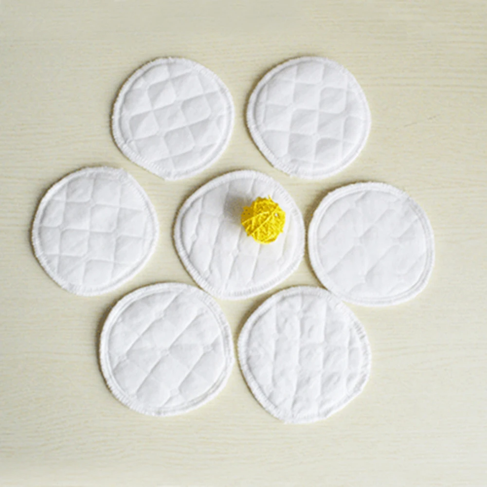 

2Pcs Reusable Nursing Breast Pads Pregnant Women Round Shape Waterproof Cotton Breathable Super Absorbent Nursing Pads Baby Care