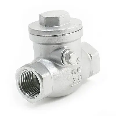 

One Way Horizontal Type Silver Tone Check Valve Fitting 1/2PT for Water Pipe