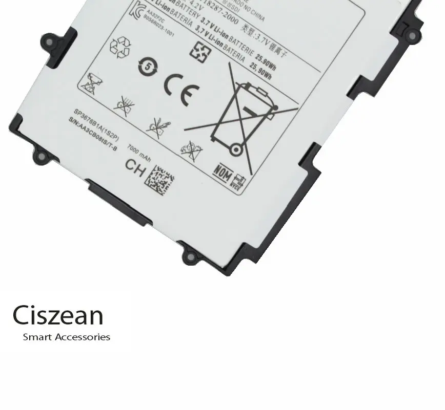 1x7000 мА/ч, Батарея SP3676B1A(1S2P) для samsung Galaxy Note 10,1 Tab 2 GT-N8000 N8010 N8020 P7500 P7510 P5100 P5110