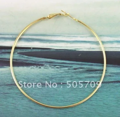 

150 PCS Gold Color plate earring hoop 70mm #20588