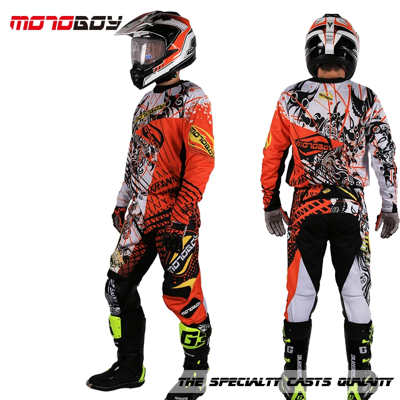 Мужской спортивный костюм Motoboy футболка и штаны из полиэстера с цветным принтом