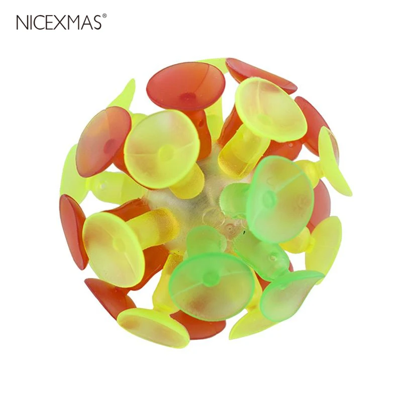 

4PCS Suction Cup Ball Interactive Multicolored Flash Luminescence Creative Funny for Kids Children