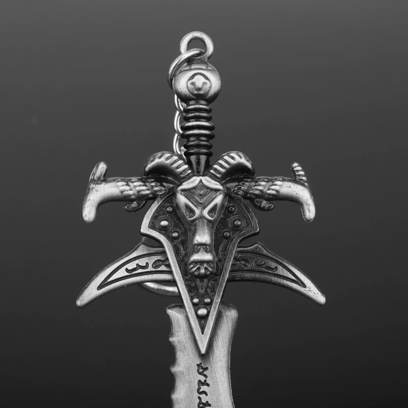 HEYu Hot Game World of War Craft WOW The Lich King Frostmourne Sword Weapon Dagger Metal Figures Toy with Keychain Key Ring HEYu Hot Game World of War Craft WOW The Lich King Frostmourne Sword Weapon Dagger Metal Figures Toy with Keychain Key Ring