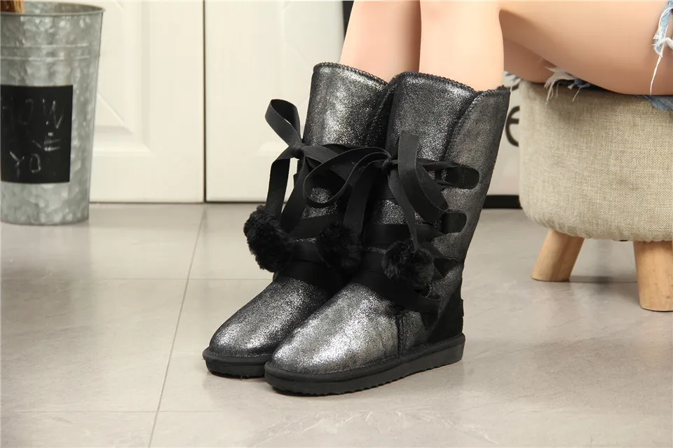 JXANG/классические женские зимние сапоги; кожаная зимняя обувь; bota feminina botas mujer zapatos; женские водонепроницаемые зимние сапоги