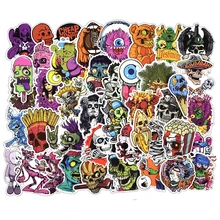 50pcs vinyl laptop sticker spoof horror personality computer skin refrigerator sticker for MacBook Air Pro retina/HP/Lenovo