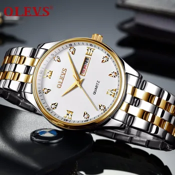 

OLEVS Luxury Brand Wrist watch Display Date Week Men's Quartz Watch Stainless Steel Business Watch relogio masculino Men Watch