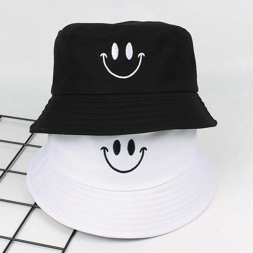 

Female Korean Style Smiling Fisherman Hat of The Tide Sun Visor Hat For Beautiful Spring Summer Leisure Hat.